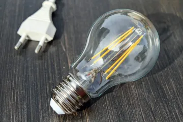 Close up of light bulb
