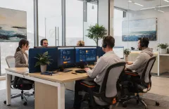 A modern Irish customer support team powered by cloud communications — connected, efficient, and ready to deliver exceptional service.