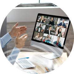 Man on Microsoft Teams Call using PBX Teams Integration